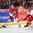MONTREAL, CANADA - DECEMBER 29: The Czech Republic's Lukas Jasek #17 plays the puck while Denmark's Oliver Gatz #5 chases him down during preliminary round action at the 2017 IIHF World Junior Championship. (Photo by Francois Laplante/HHOF-IIHF Images)

